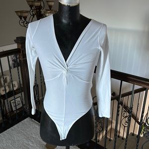 NWT Abercrombie & Fitch White Bodysuit Size L